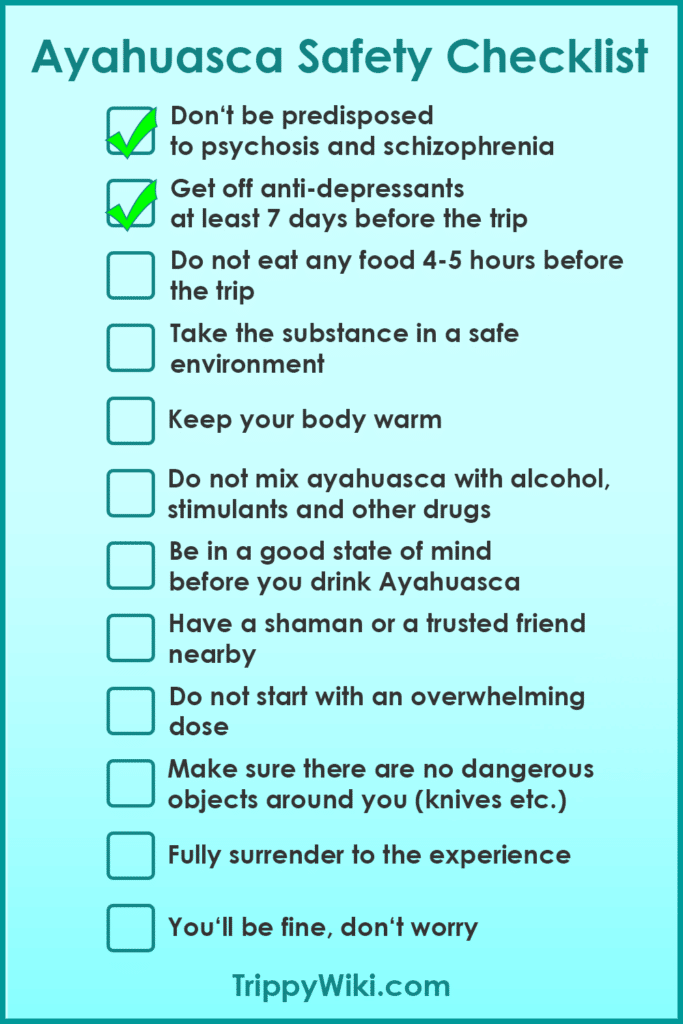 Ayahuasca Safety Checklist